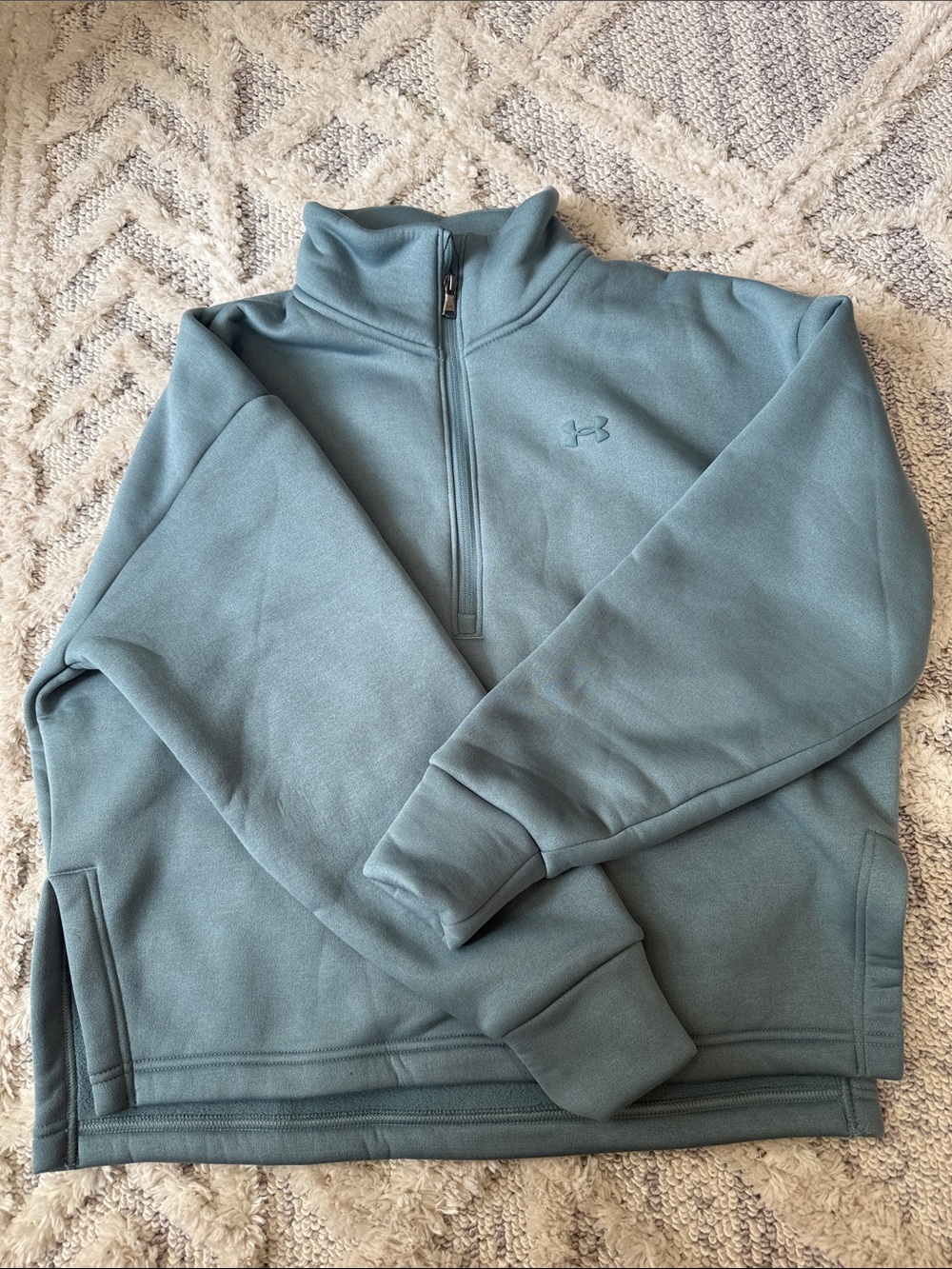 Under Armour Sage Green Quarter-Zip Fleece Pullover